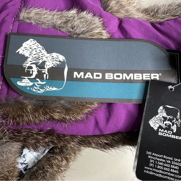 NWT Mad Bomber Women’s Purple Fur Hat. Size Large main image 8